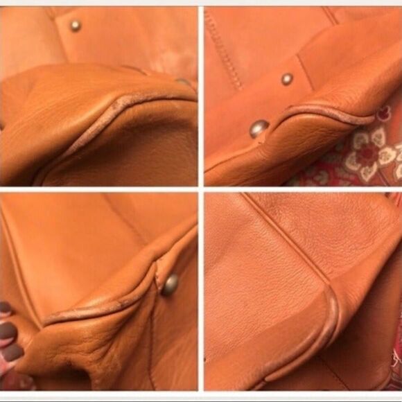 100% Supple Leather Tote In Butterscotch - Picture 7 of 8
